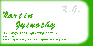 martin gyimothy business card